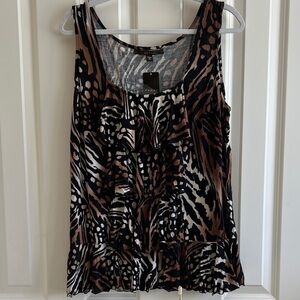 Fever Black and Brown Animal Print Blouse